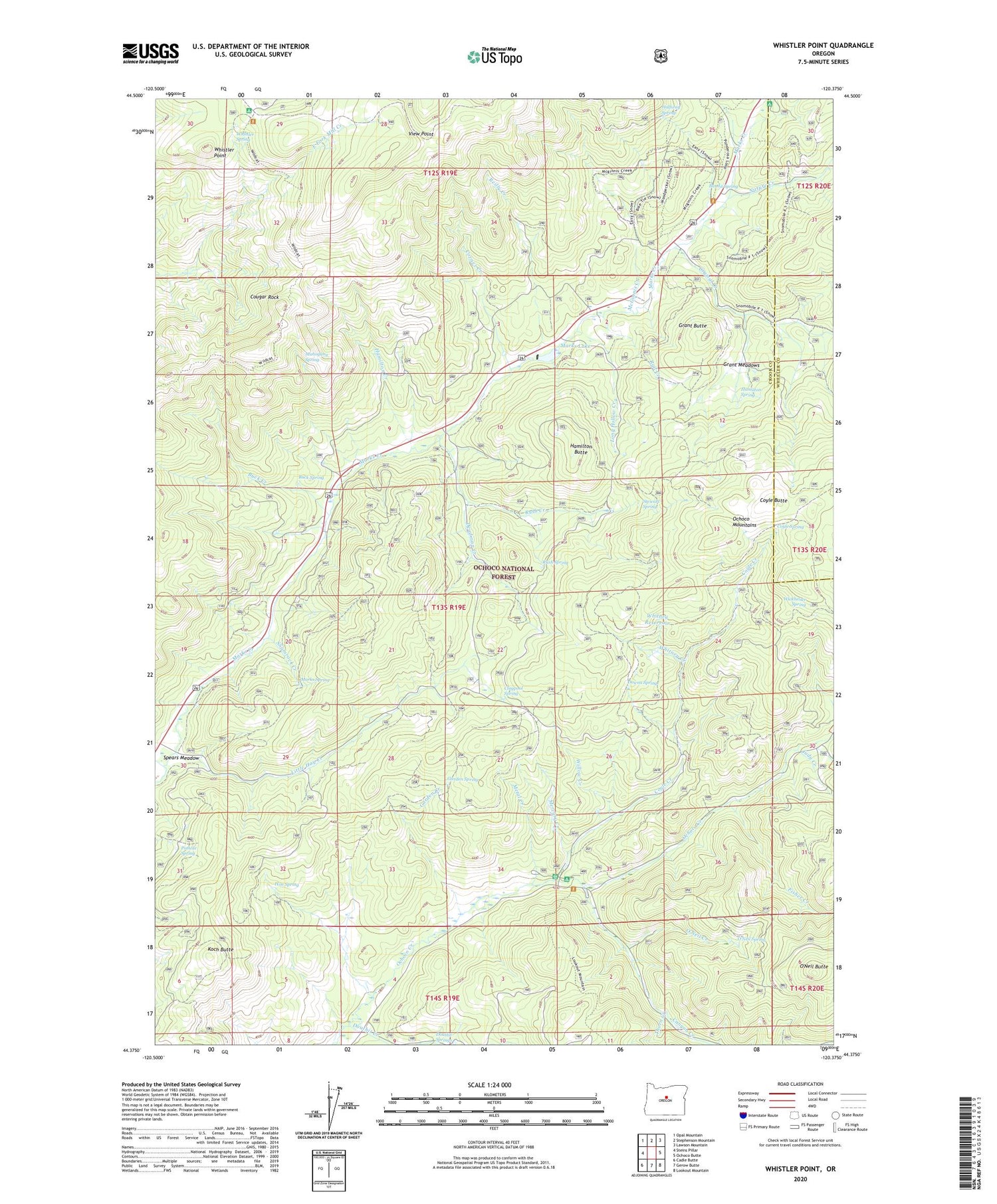 Whistler Point Oregon US Topo Map Image