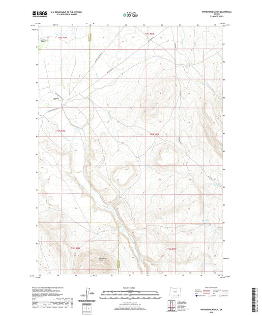 Whitehorse Ranch Oregon US Topo Map Image
