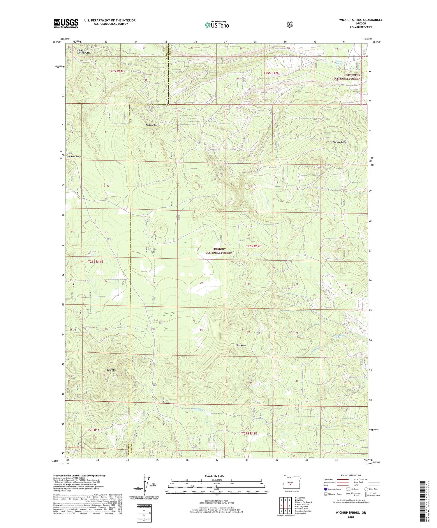 Wickiup Spring Oregon US Topo Map Image