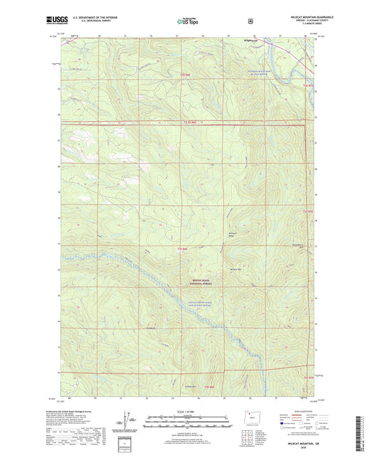 Wildcat Mountain Oregon US Topo Map Image