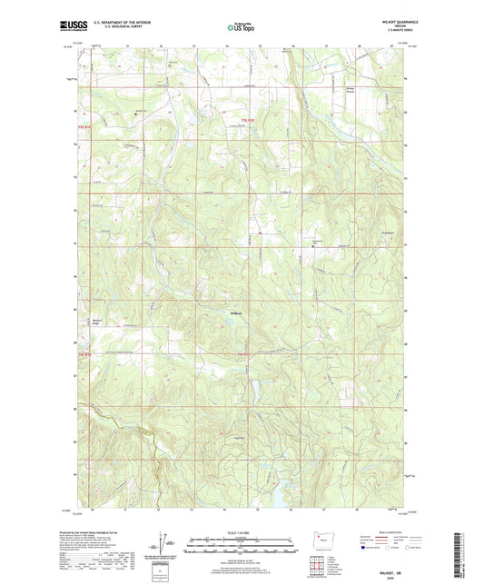 Wilhoit Oregon US Topo Map Image