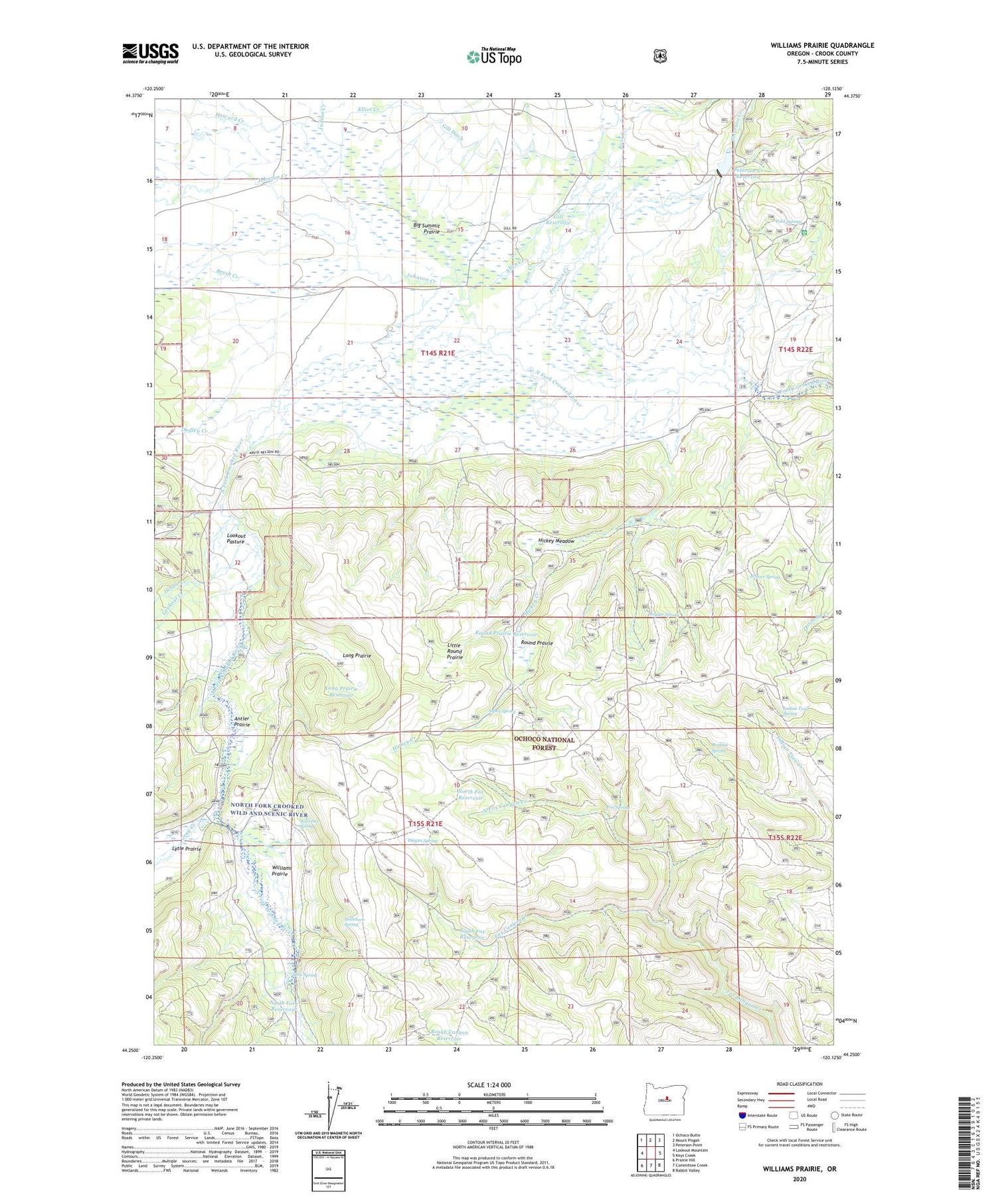 Williams Prairie Oregon US Topo Map Image
