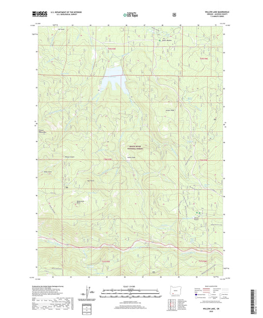 Willow Lake Oregon US Topo Map Image