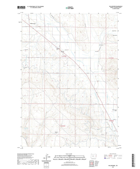 Willowcreek Oregon US Topo Map Image