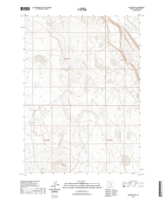Wilson Butte Oregon US Topo Map Image