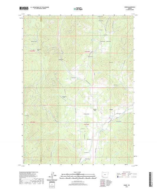 Wimer Oregon US Topo Map Image