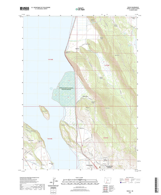 Wocus Oregon US Topo Map Image