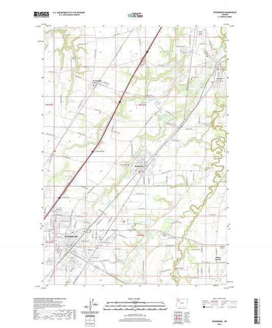 Woodburn Oregon US Topo Map Image