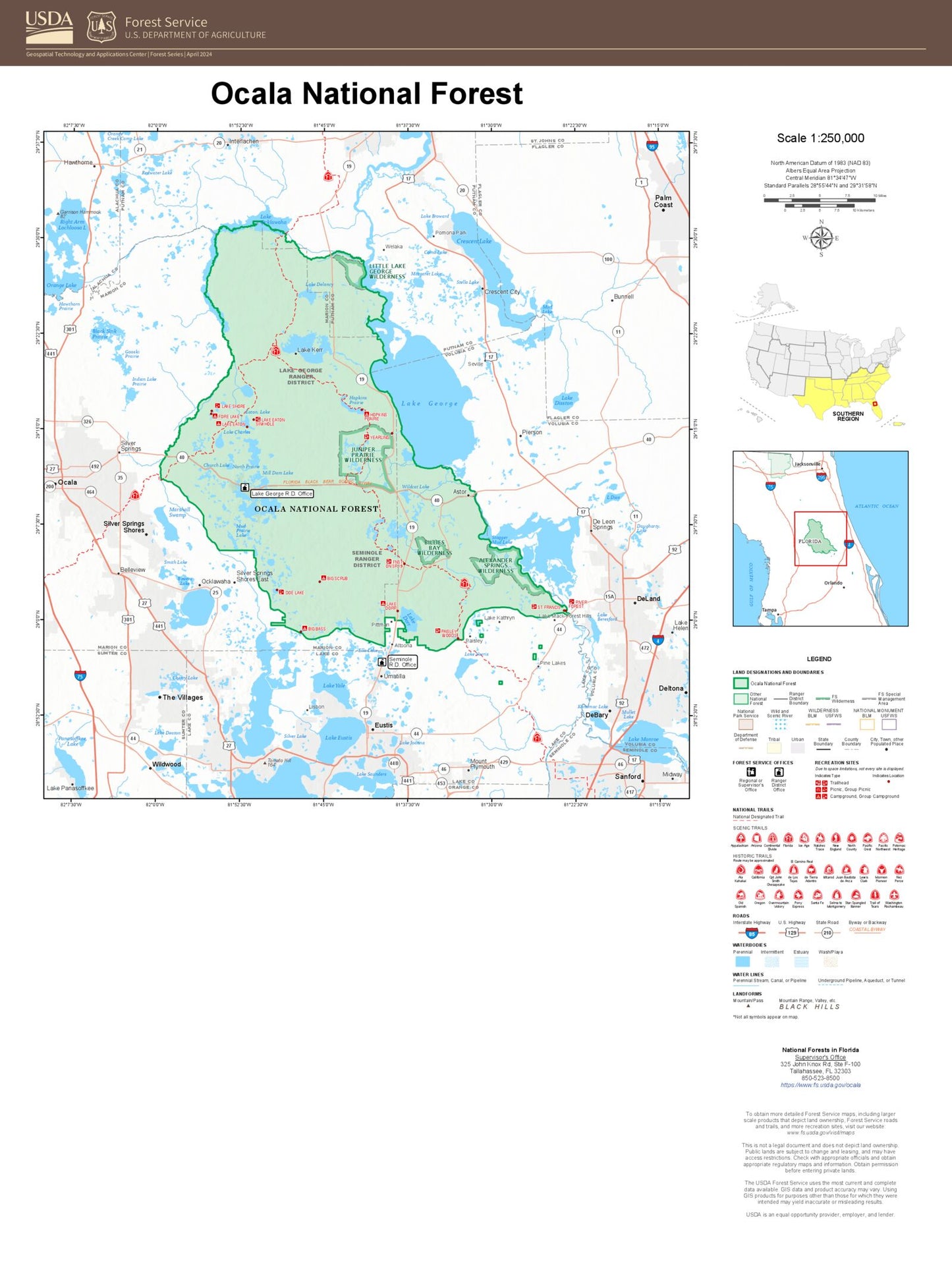 Ocala National Forest Map