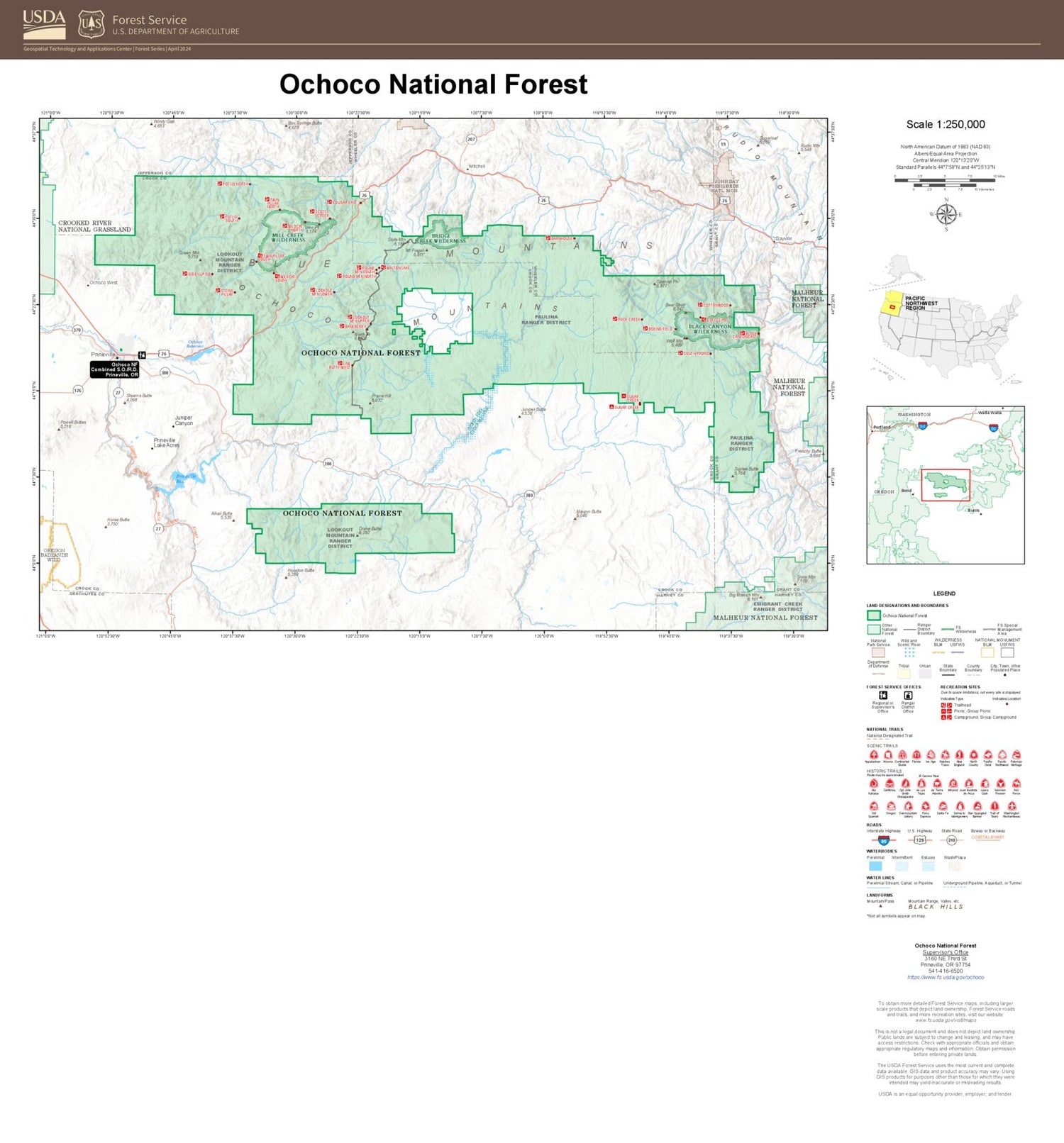 Ochoco National Forest Map