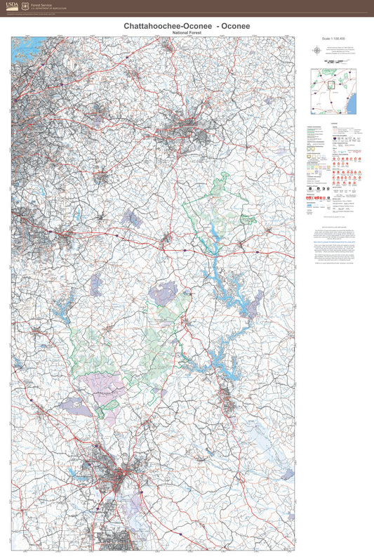 Oconee National Forest Map