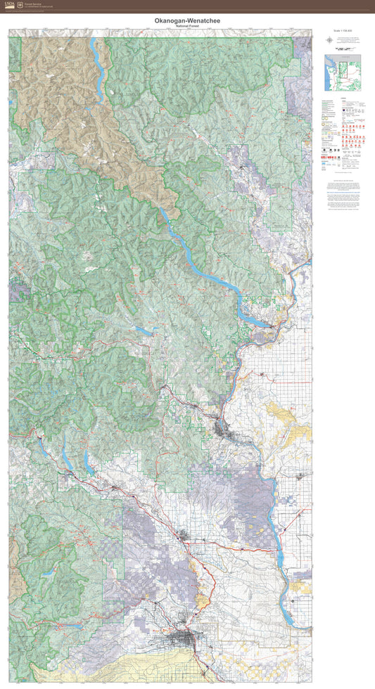 Okanogan-Wenatchee National Forest Map