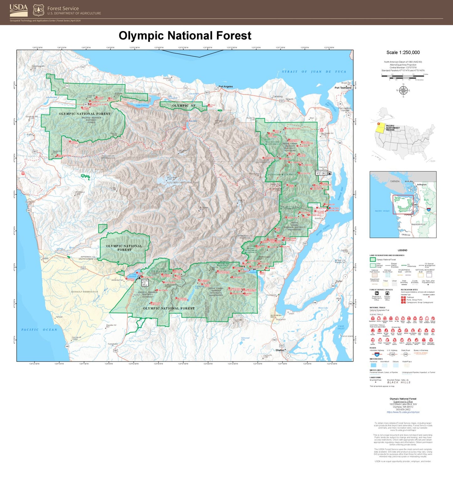 Olympic National Forest Map