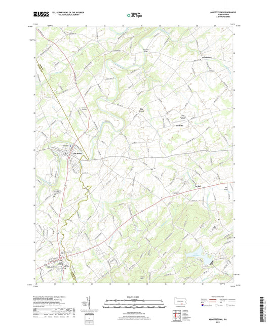 Abbottstown Pennsylvania US Topo Map Image