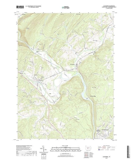Alexandria Pennsylvania US Topo Map Image