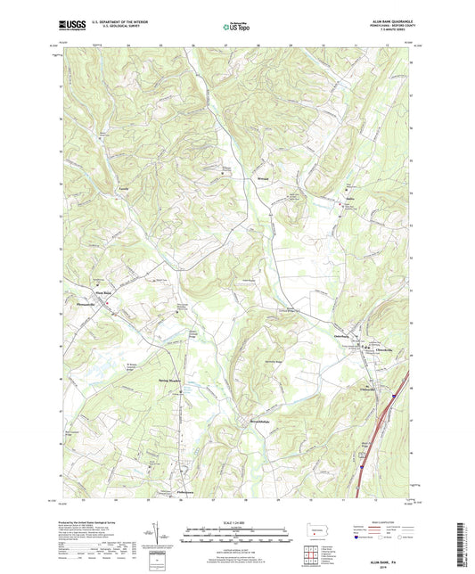Alum Bank Pennsylvania US Topo Map Image