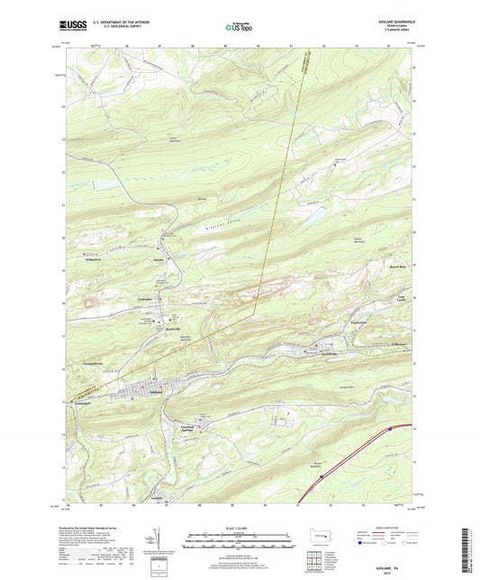 Ashland Pennsylvania US Topo Map Image