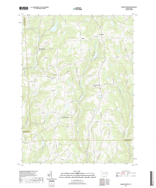 Auburn Center Pennsylvania US Topo Map Image
