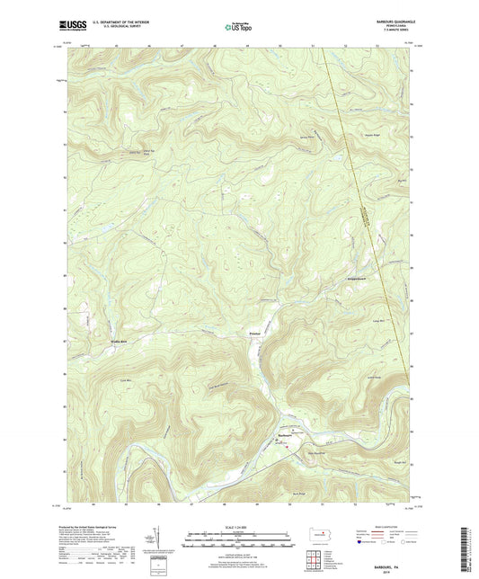 Barbours Pennsylvania US Topo Map Image