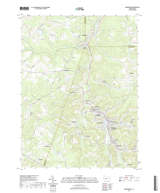 Barnesboro Pennsylvania US Topo Map Image