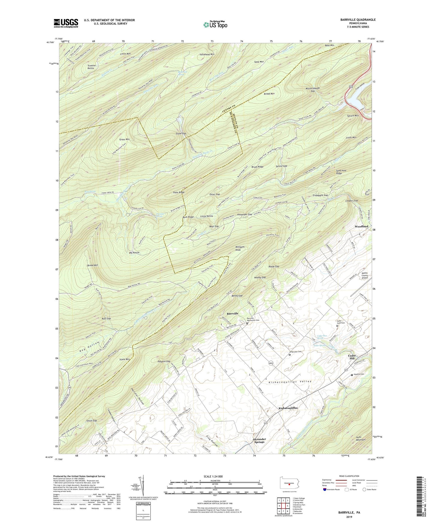 Barrville Pennsylvania US Topo Map Image