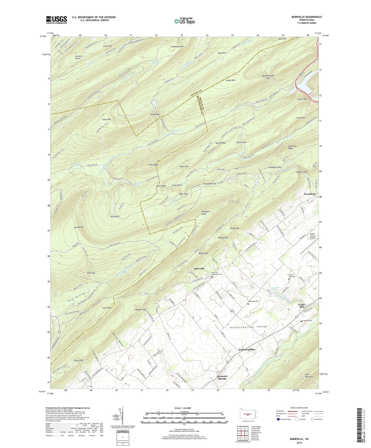 Barrville Pennsylvania US Topo Map Image