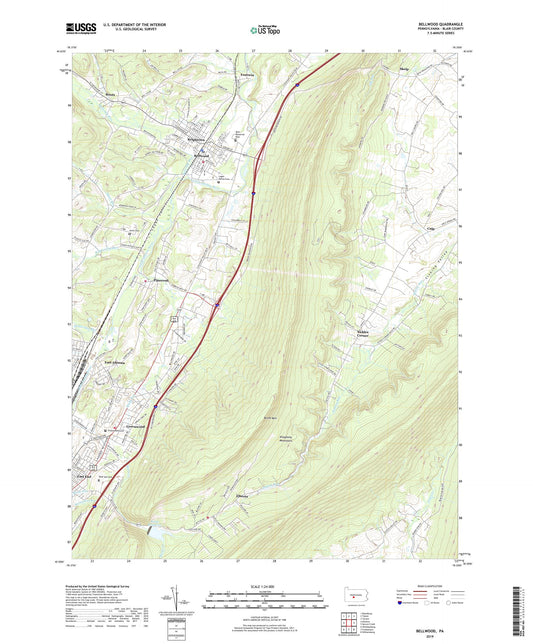 Bellwood Pennsylvania US Topo Map Image