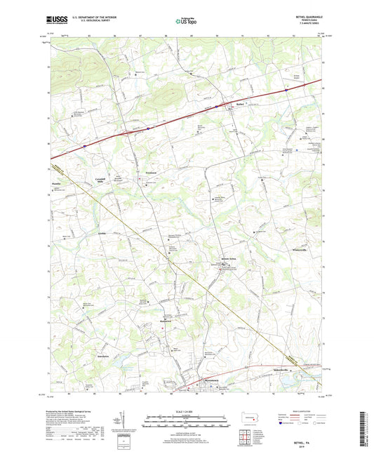 Bethel Pennsylvania US Topo Map Image