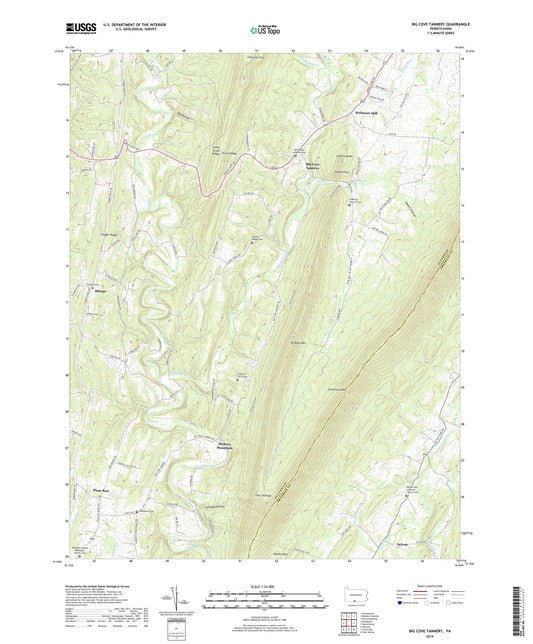 Big Cove Tannery Pennsylvania US Topo Map Image