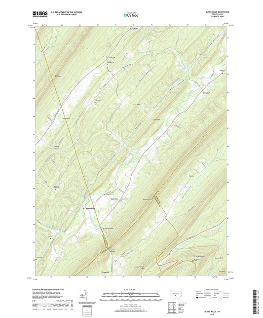 Blairs Mills Pennsylvania US Topo Map Image