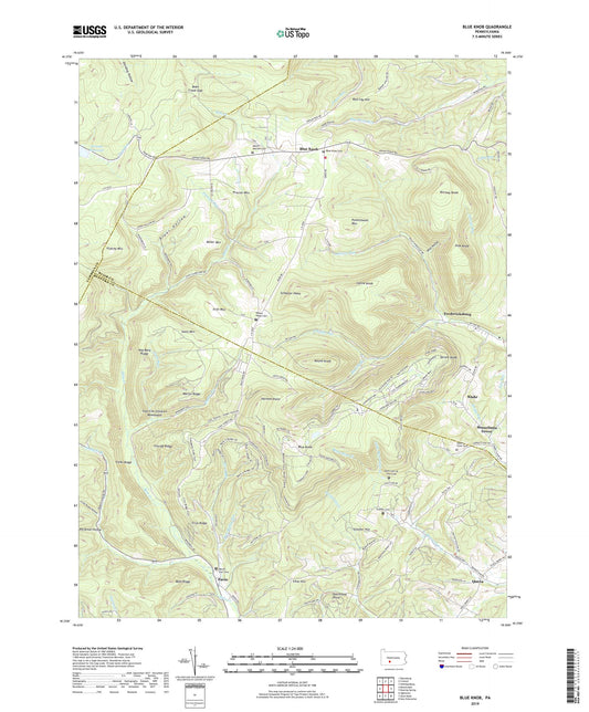 Blue Knob Pennsylvania US Topo Map Image