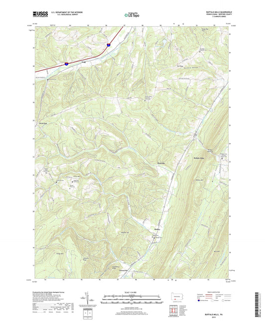 Buffalo Mills Pennsylvania US Topo Map Image