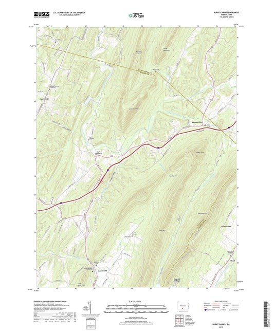 Burnt Cabins Pennsylvania US Topo Map Image
