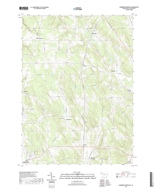 Cambridge Springs NE Pennsylvania US Topo Map Image