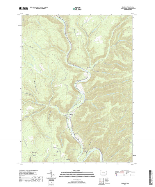 Cameron Pennsylvania US Topo Map Image