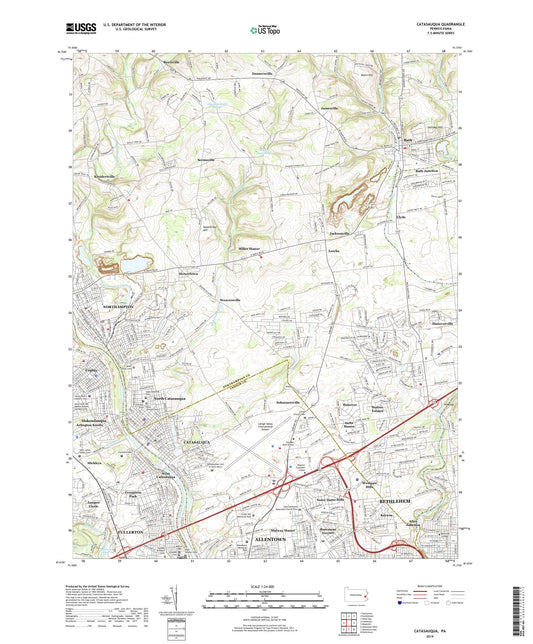 Catasauqua Pennsylvania US Topo Map Image