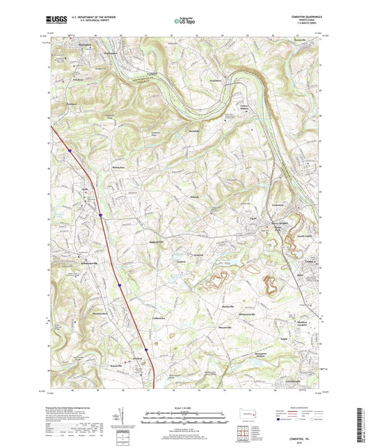 Cementon Pennsylvania US Topo Map Image