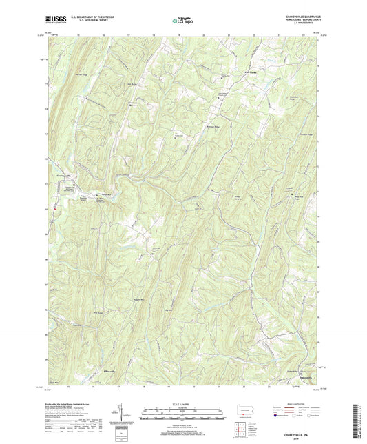 Chaneysville Pennsylvania US Topo Map Image