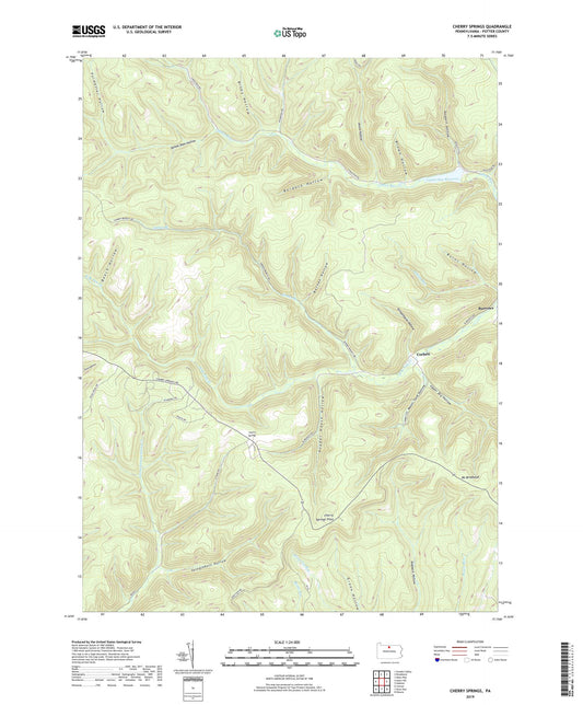 Cherry Springs Pennsylvania US Topo Map Image