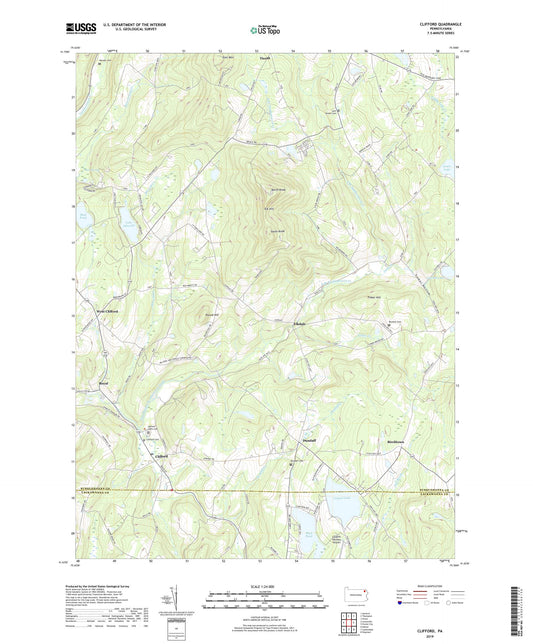 Clifford Pennsylvania US Topo Map Image