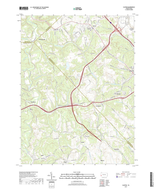Clinton Pennsylvania US Topo Map Image