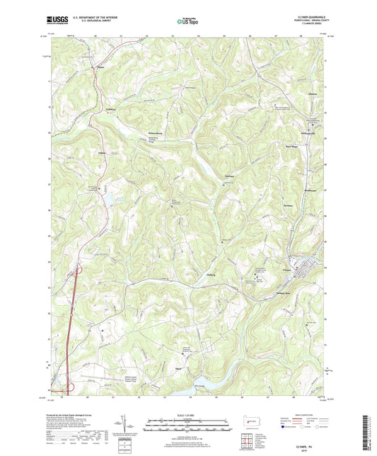 Clymer Pennsylvania US Topo Map Image