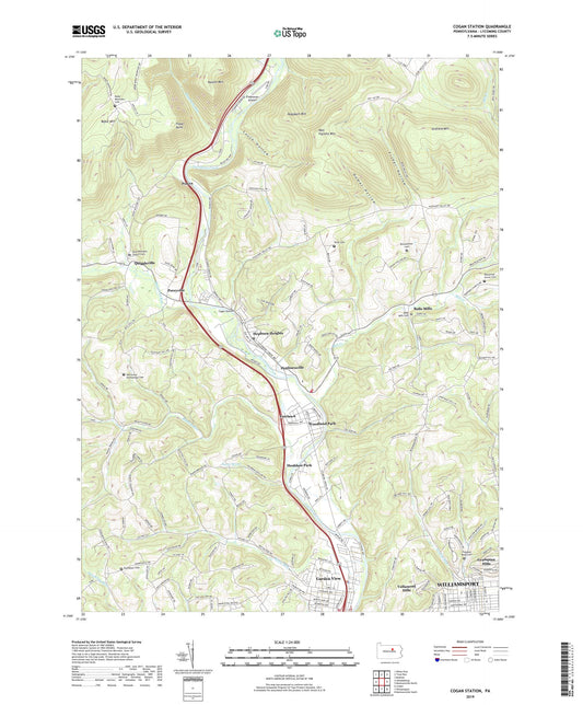 Cogan Station Pennsylvania US Topo Map Image