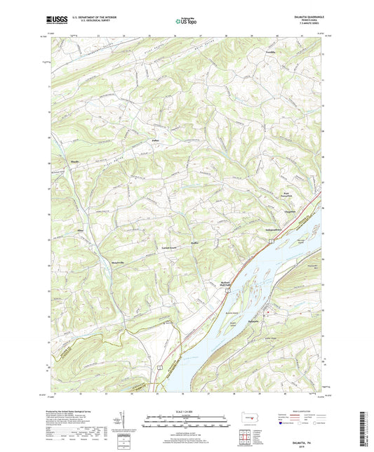Dalmatia Pennsylvania US Topo Map Image