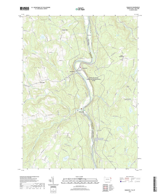 Damascus Pennsylvania US Topo Map Image