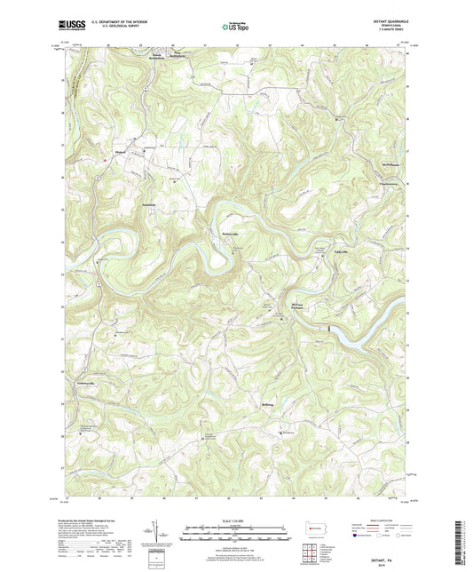 Distant Pennsylvania US Topo Map Image