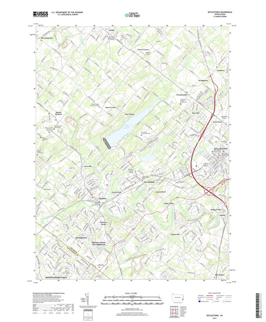 Doylestown Pennsylvania US Topo Map Image