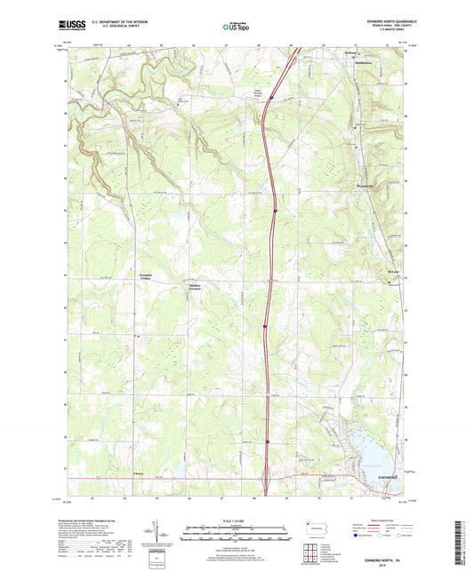 Edinboro North Pennsylvania US Topo Map Image
