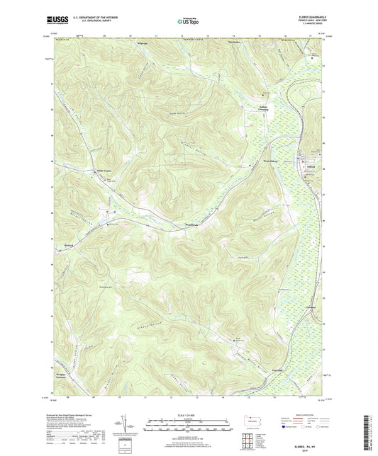 Eldred Pennsylvania US Topo Map Image