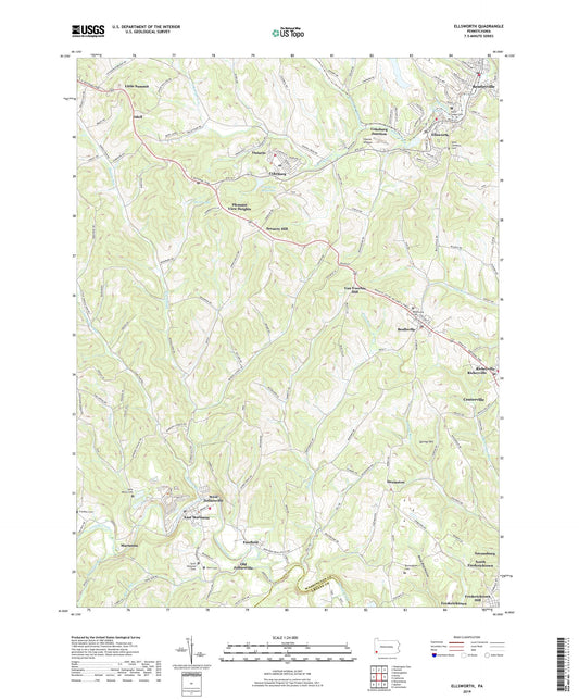 Ellsworth Pennsylvania US Topo Map Image